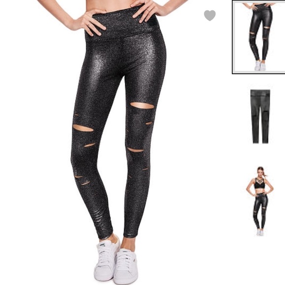 VS PINK Ultimate Foil Slashed Legging - Small -NWT - Picture 2 of 6